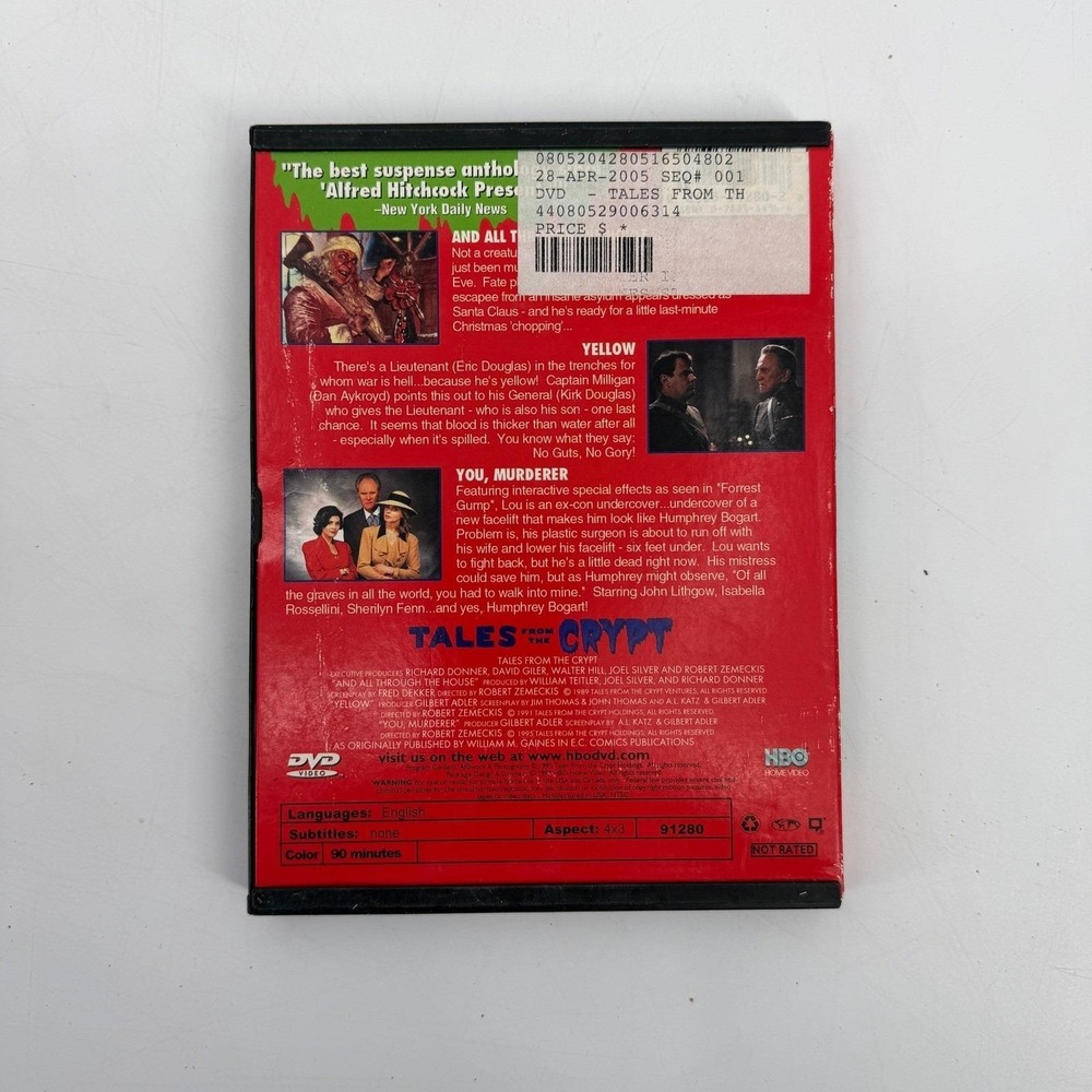 Tales From The Crypt Robert Zemeckis Collection DVD HBO Horror Anthology 2001 - Picture 2 of 3